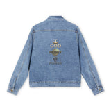 Denim Jacket — 'God, Money, Power' Back Graphic Men's Jean Jacket