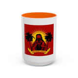 God Money Power Coffee Mug — Bold Red Retro Palm Design (11/15oz)