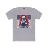 Patriotic Bandana Skull Tee — American Flag Graphic Cotton T-Shirt