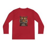 Youth Long Sleeve Tee — Tiger Face 'God • Money • Power' Graphic