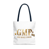 GMP "God Money Power" Gold Logo Tote Bag
