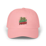 Dad Cap — God, Money, Power Graphic Embroidered Hat