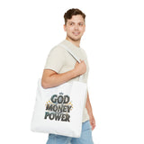 God Money Power Tote Bag — Inspirational Faith & Prosperity Canvas Tote