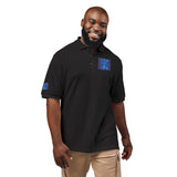 Embroidered Blue Sequin Patch Polo Shirt