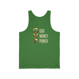 GVP Gold Text Tank — "God Money Power" Graphic Tank Top