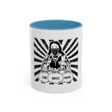 Coffee Mug — 'God Money Power' Bandana Jesus Black Accent Mug (11/15oz)