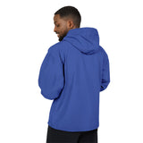 God Money Power- Royal Blue Packable Anorak Jacket with Floral Patch — Lightweight Hooded Windbreaker