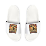 Men's Slide Sandals with 'God Money' Graphic — Removable Strap Casual Pool Slides