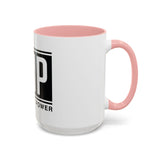 GMP 'God Money Power' Accent Coffee Mug – Bold Black Logo 11/15oz