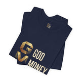 GVP 'God Money Power' Graphic Tee – Gold Lettering Christian Streetwear