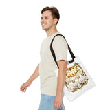 Tote Bag — "God Money Power" Gold Graphic Tote for Faith & Hustle