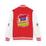 Letterman Jacket — GMP Good Money Power Colorful Splash Varsity Coat