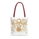 Gold Saint Mary Illustration Tote Bag — Bad Money Power Graphic Tote