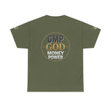 GMP GOD Money Power Tee — Bold Faith & Prosperity Graphic T-Shirt