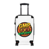 GMP God Money Power Suitcase — Bold Travel Carry-On with Retro Comic Logo