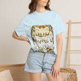 God Money Power Graphic T-Shirt — Bold Gold Faith & Hustle Tee