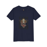 Youth Tee — 'God Money Power' Skull Graphic Shirt