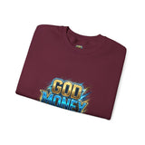 God Money Power Crewneck Sweatshirt — Bold Faith & Hustle Graphic Pullover