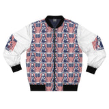 Patriotic Skull & Flag Bomber Jacket