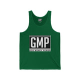 GMP "God Money Power" Tank Top — Bold Monochrome Logo Muscle Tee