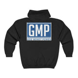 GMP "God Money Power" Zip Hoodie — Logo Full‑Zip Sweatshirt