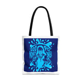 Blue 'God, Money, Power' Graphic Tote Bag – Spiritual Streetwear AOP