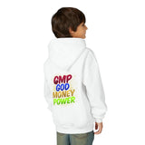 Youth Hoodie — GMP God Money Power Rainbow Graphic