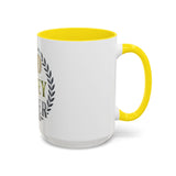 God Money Power Accent Coffee Mug — Inspirational Faith & Success Ceramic Mug (11/15 oz)