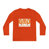 GMP "God Money Power" Youth Long Sleeve Tee - Orange Logo