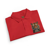 Youth Polo Shirt - Tiger Graphic "God • Money • Power"