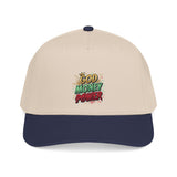 Mid Profile Baseball Cap — "God Money Power" Embroidered Retro Logo Hat