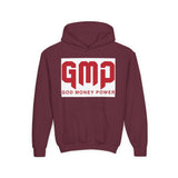 Youth Hoodie - GMP (God Money Power) Bold Red Graphic
