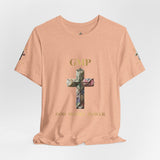 God Money Power Cross Tee — Christian Faith Graphic T‑Shirt
