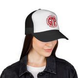 GMP Trucker Hat — God Money Power Retro Logo Mesh Cap