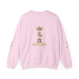 Crewneck Sweatshirt — "God Money Power" Crown & Coin Graphic