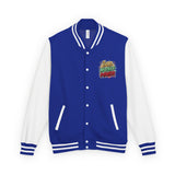 Letterman Jacket — "God Money Power" Graphic Varsity Jacket