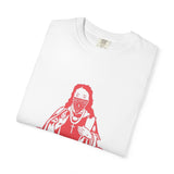 T-Shirt — "God Money Power" Graphic Tee (Religious Streetwear, Red Pop Art Design)