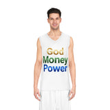 God Money Power Basketball Jersey — Inspirational Faith & Success Athletic Tank
