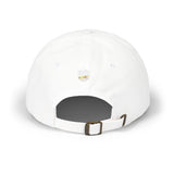 Money Stamp Dad Cap – White Embroidered Vintage Logo Hat