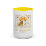 Egyptian Pyramid Sun Mug — Good Money Power Coffee Cup (11/15oz)