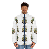 God Power Puffer Jacket — Men’s Printed Quilted Winter Coat