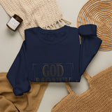 Crewneck Sweatshirt — "GOD MONEY POWER" Bold Typography Pullover