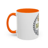 God Money Power Accent Coffee Mug — Inspirational Faith & Success Ceramic Mug (11/15 oz)