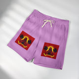 Fleece Sweat Shorts — Tropical Sunset Graphic
