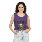 God Money Power- Skull Tank Top — Edgy Graphic Streetwear