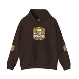 Hoodie — "God Money Power" Gold Emblem Pullover