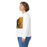Long Sleeve Tee — 'God Money Power' Masked Saint Graphic