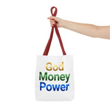God Money Power Tote Bag — Inspirational Faith & Prosperity Canvas Tote