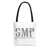 GMP "God Money Power" Printed Tote Bag — Faith & Finance Canvas Tote