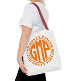 Tote — GOD MONEY POWER (GMP) Orange Logo All-Over Print